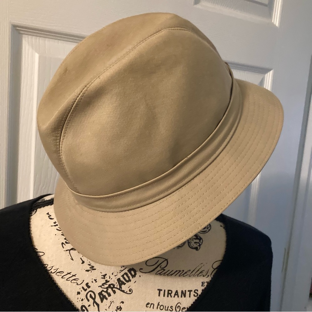 Vintage Burberry hat - classic fedora style, plaid lined, small brim